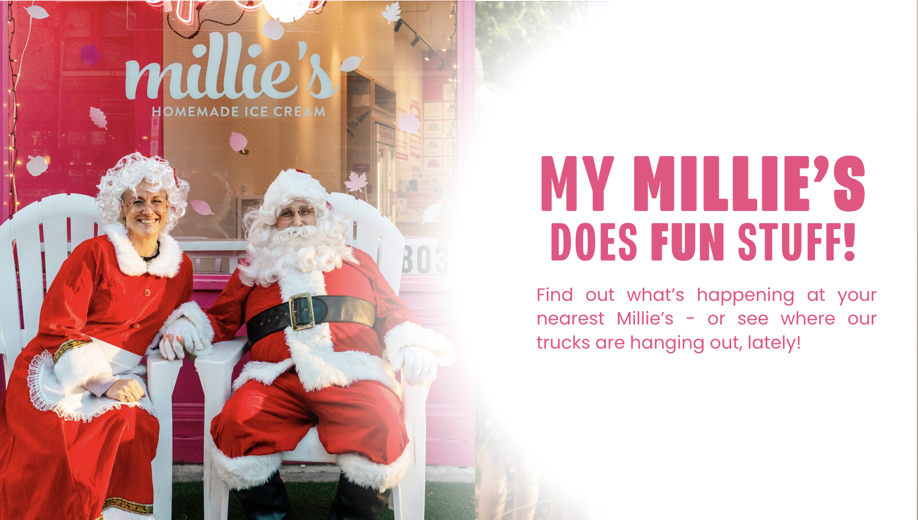 Millie's Events Calendar Header
